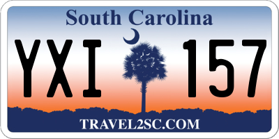 SC license plate YXI157
