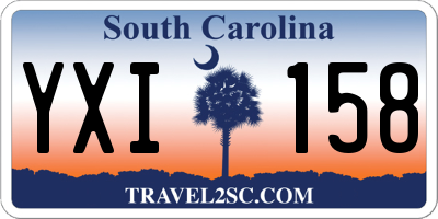 SC license plate YXI158