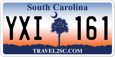 SC license plate YXI161