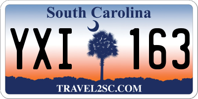 SC license plate YXI163