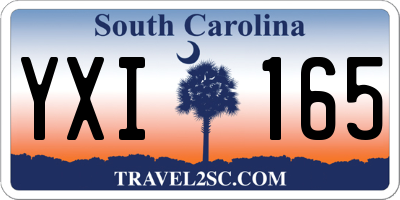 SC license plate YXI165