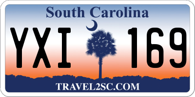 SC license plate YXI169