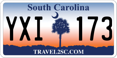 SC license plate YXI173