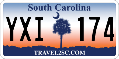SC license plate YXI174