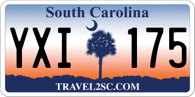 SC license plate YXI175