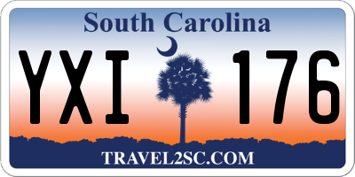 SC license plate YXI176