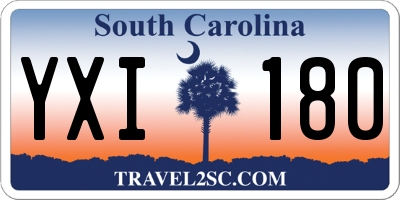 SC license plate YXI180