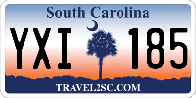 SC license plate YXI185
