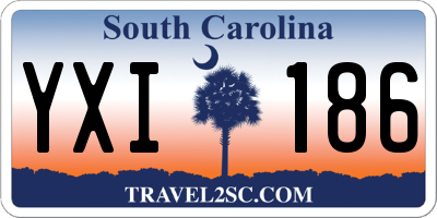 SC license plate YXI186
