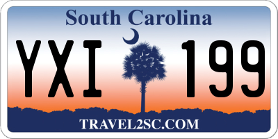 SC license plate YXI199