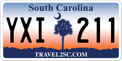 SC license plate YXI211