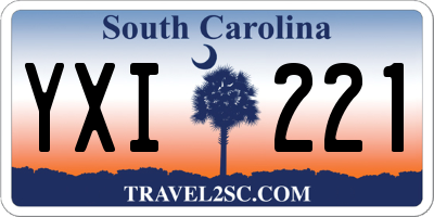 SC license plate YXI221