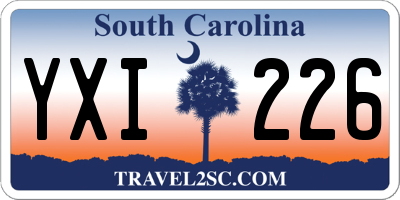 SC license plate YXI226