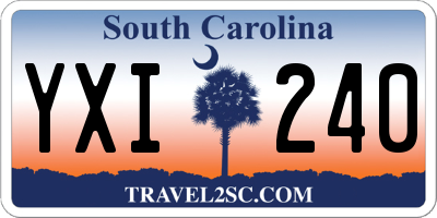 SC license plate YXI240
