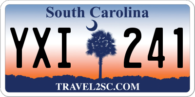 SC license plate YXI241