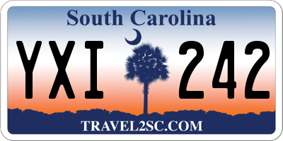SC license plate YXI242