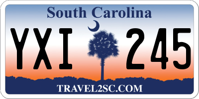 SC license plate YXI245