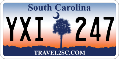 SC license plate YXI247