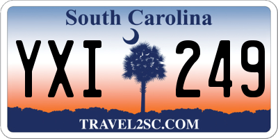 SC license plate YXI249