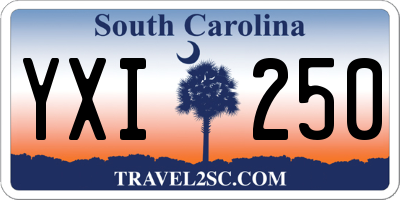 SC license plate YXI250