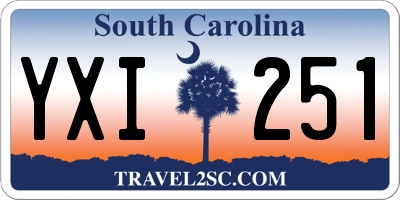 SC license plate YXI251