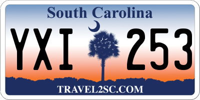 SC license plate YXI253