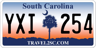 SC license plate YXI254