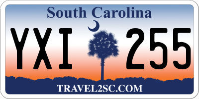 SC license plate YXI255