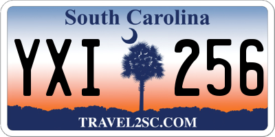 SC license plate YXI256