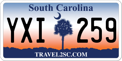 SC license plate YXI259