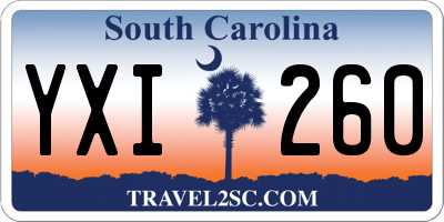 SC license plate YXI260
