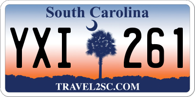SC license plate YXI261