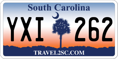 SC license plate YXI262
