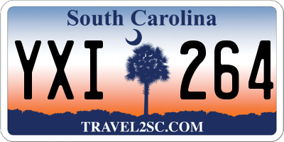 SC license plate YXI264