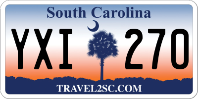 SC license plate YXI270