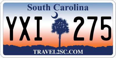 SC license plate YXI275