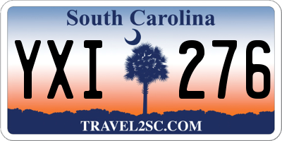 SC license plate YXI276