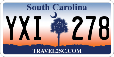 SC license plate YXI278