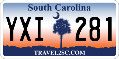 SC license plate YXI281