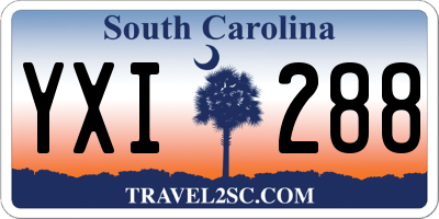 SC license plate YXI288