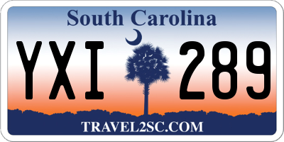 SC license plate YXI289