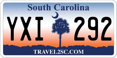SC license plate YXI292