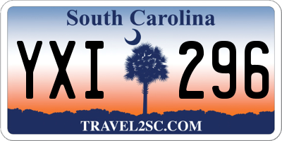 SC license plate YXI296