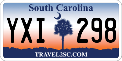 SC license plate YXI298