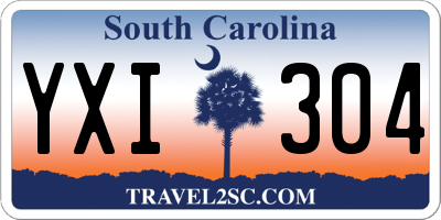 SC license plate YXI304