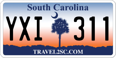SC license plate YXI311