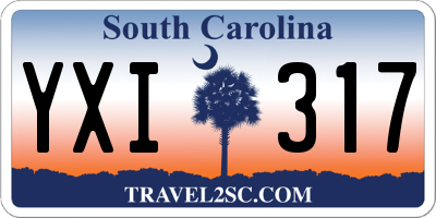 SC license plate YXI317