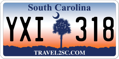 SC license plate YXI318