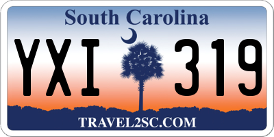 SC license plate YXI319