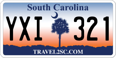 SC license plate YXI321